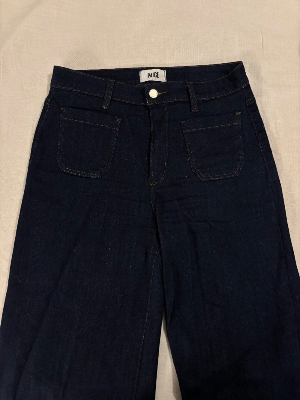 Paige Denim Connie Wide Leg Patch Pocket Jeans - Size 29